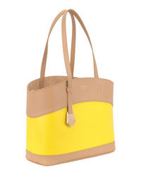 Salvatore Ferragamo Women's Charming Leather Tote Bag in brown multi - women's bag - detail view