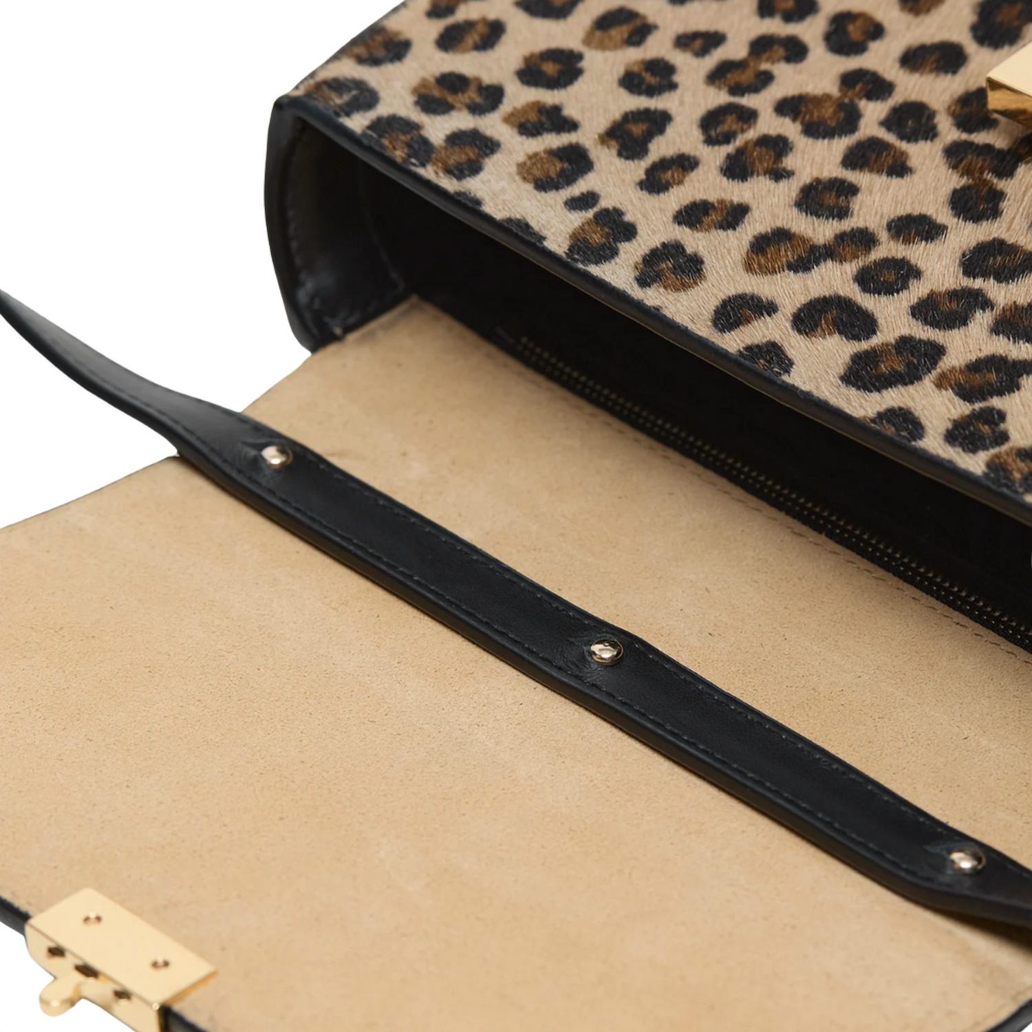 Closed - Women's Leopard Cowhide Bag