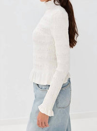 Merlette - Kantor Ruffled Cuffs And Hemline Top