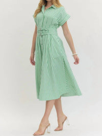 Entro - Shirley Striped Midi Dress