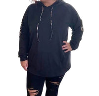 Shirley Stone - Leopard Trimmed Hoodie