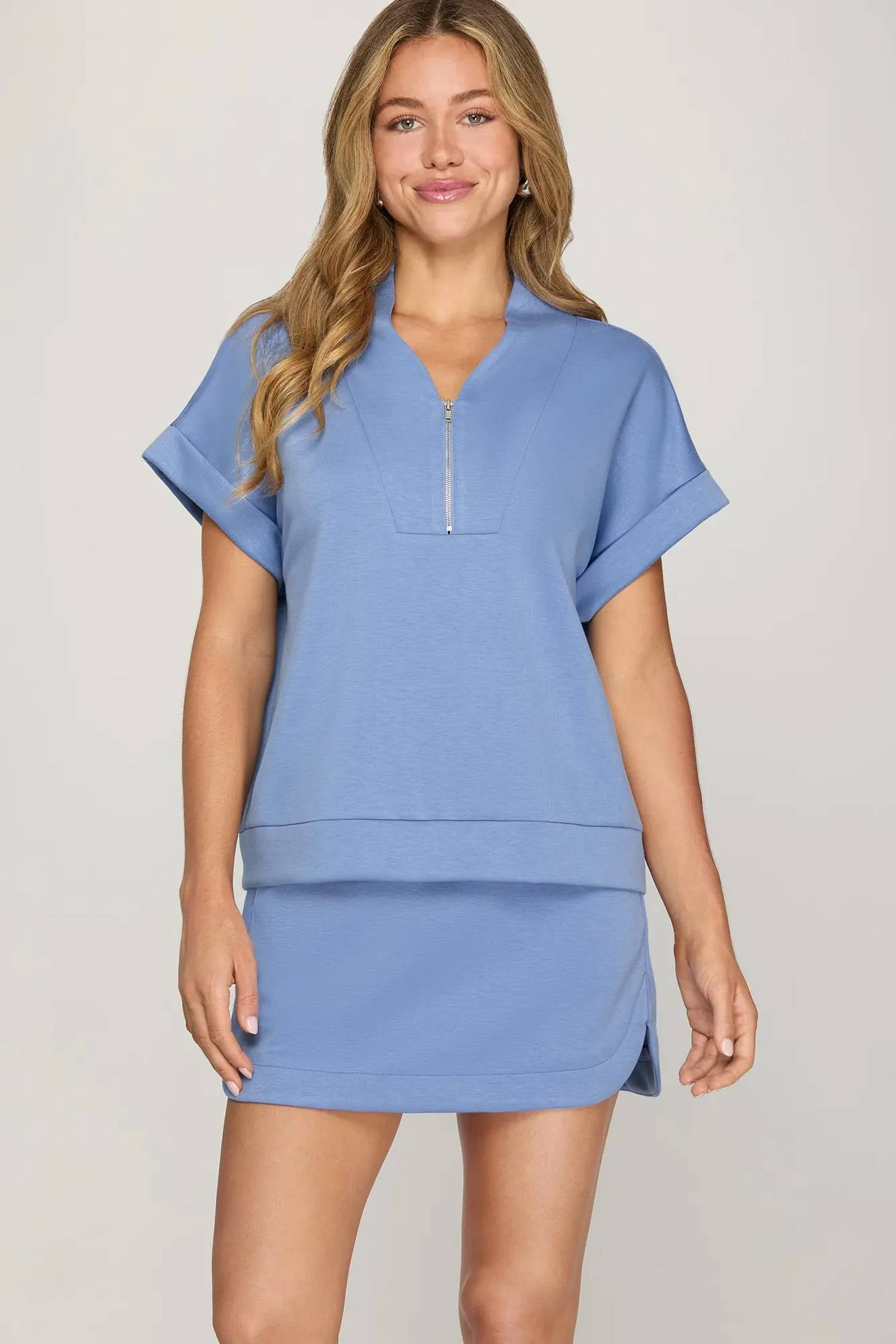 She + Sky - Zip Front Skort Set