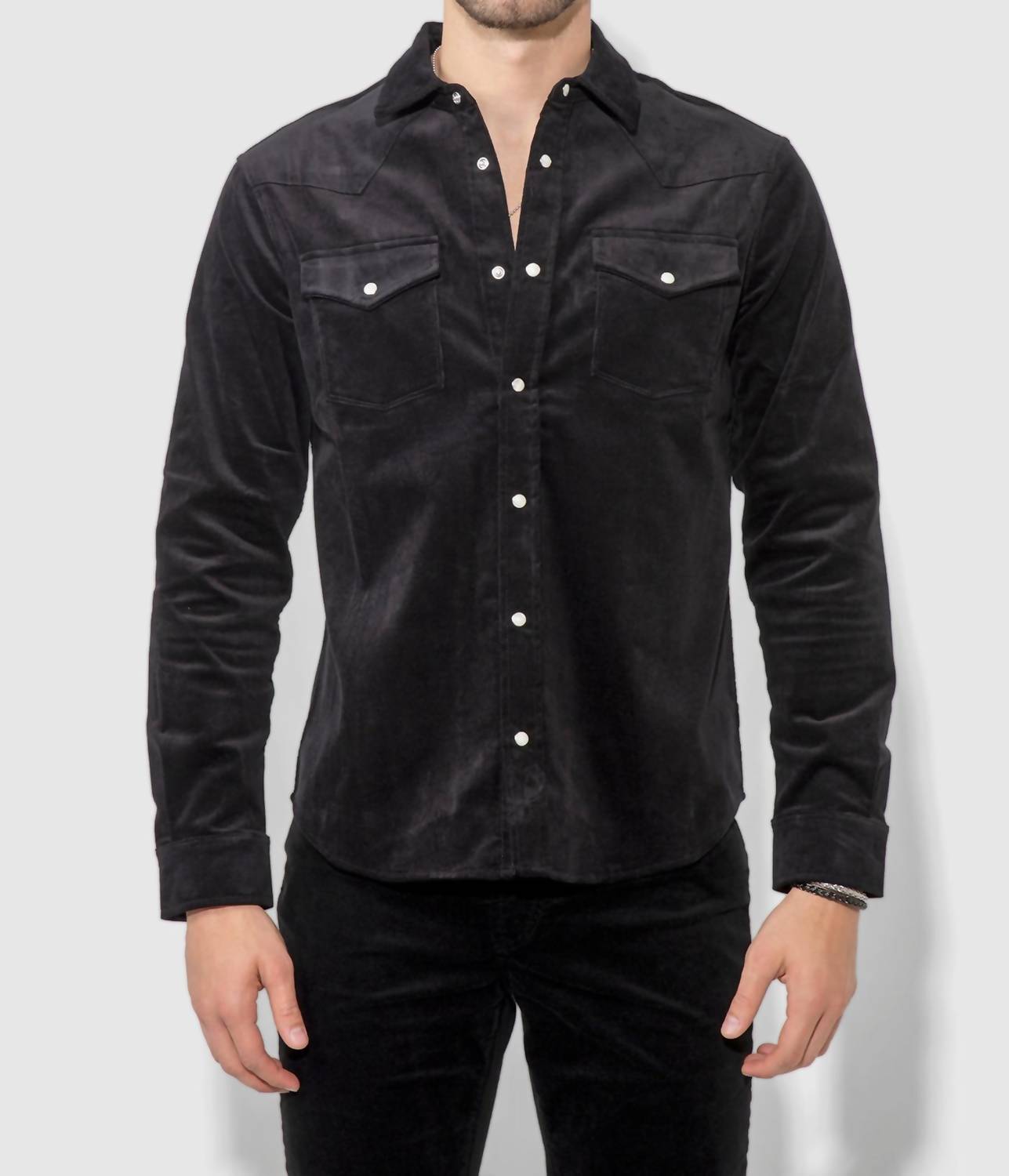 Monfrere Eastwood Needle Cord Jacket in noir - men's jacket