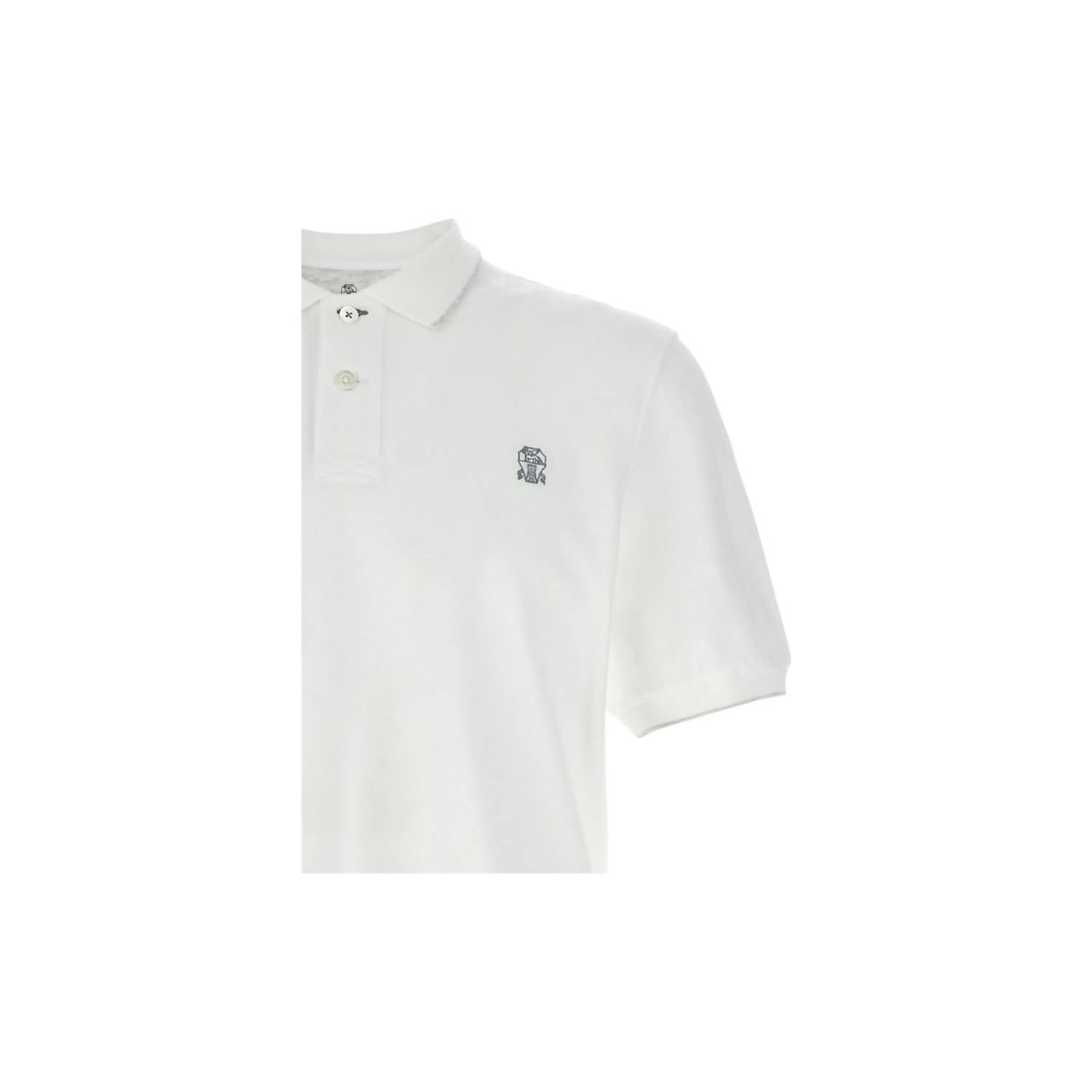 Brunello Cucinelli - Men's Cotton Pique Polo Shirt With Logo