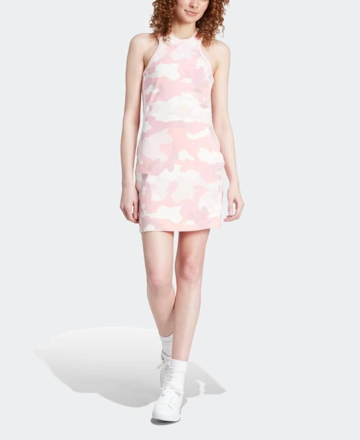 Adidas - Women's Essentials 3-stripes Camo Print Tank Dress