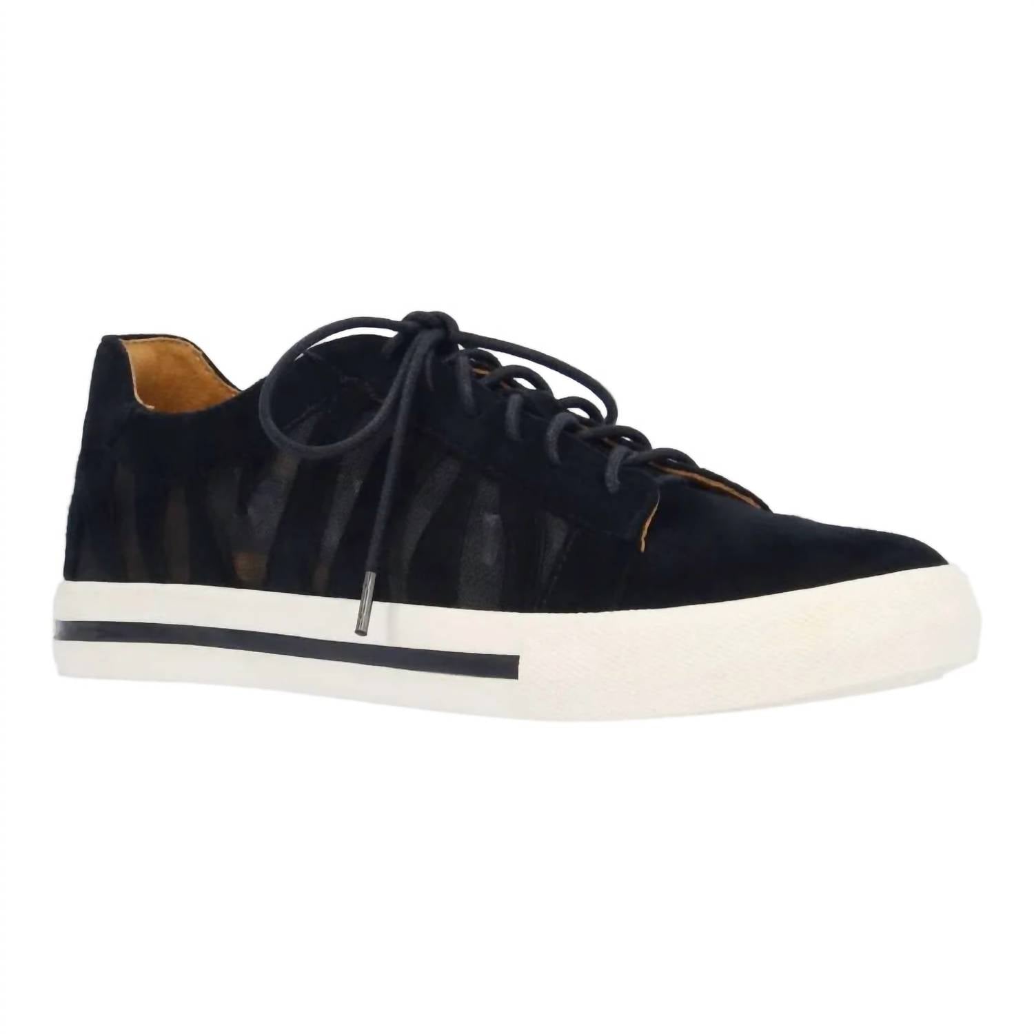 L'amour Des Pieds Women's Keaton Leather Sneakers in black - women's sneaker