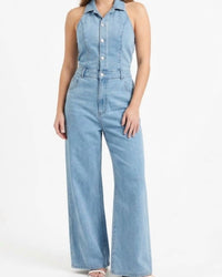 Bucketlist - Collared Denim Jumpsuit