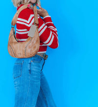 Sage The Label - CADDIE COLLARED STRIPE SWEATER