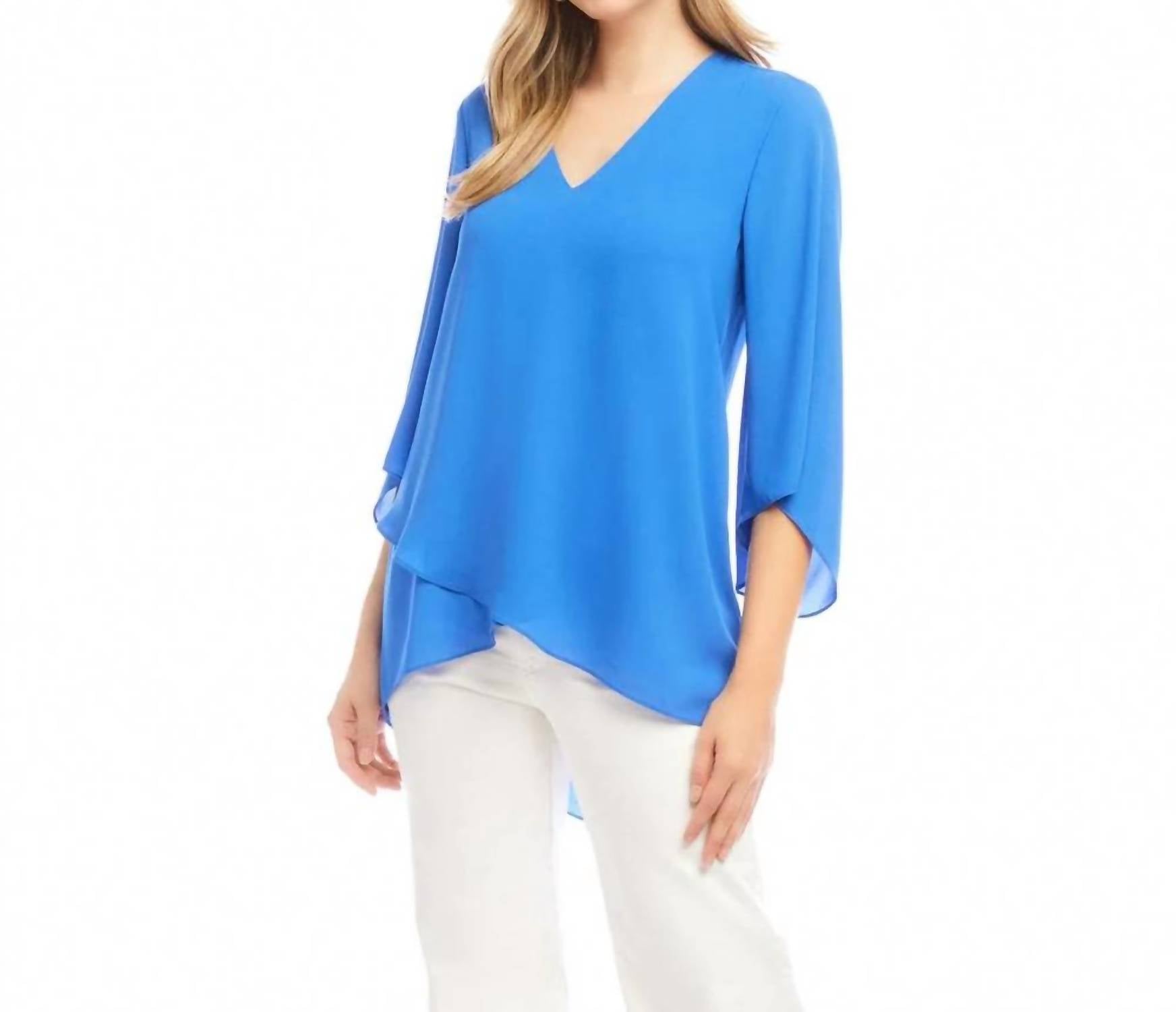 Karen Kane - Bracelet Sleeve Asymmetric Top