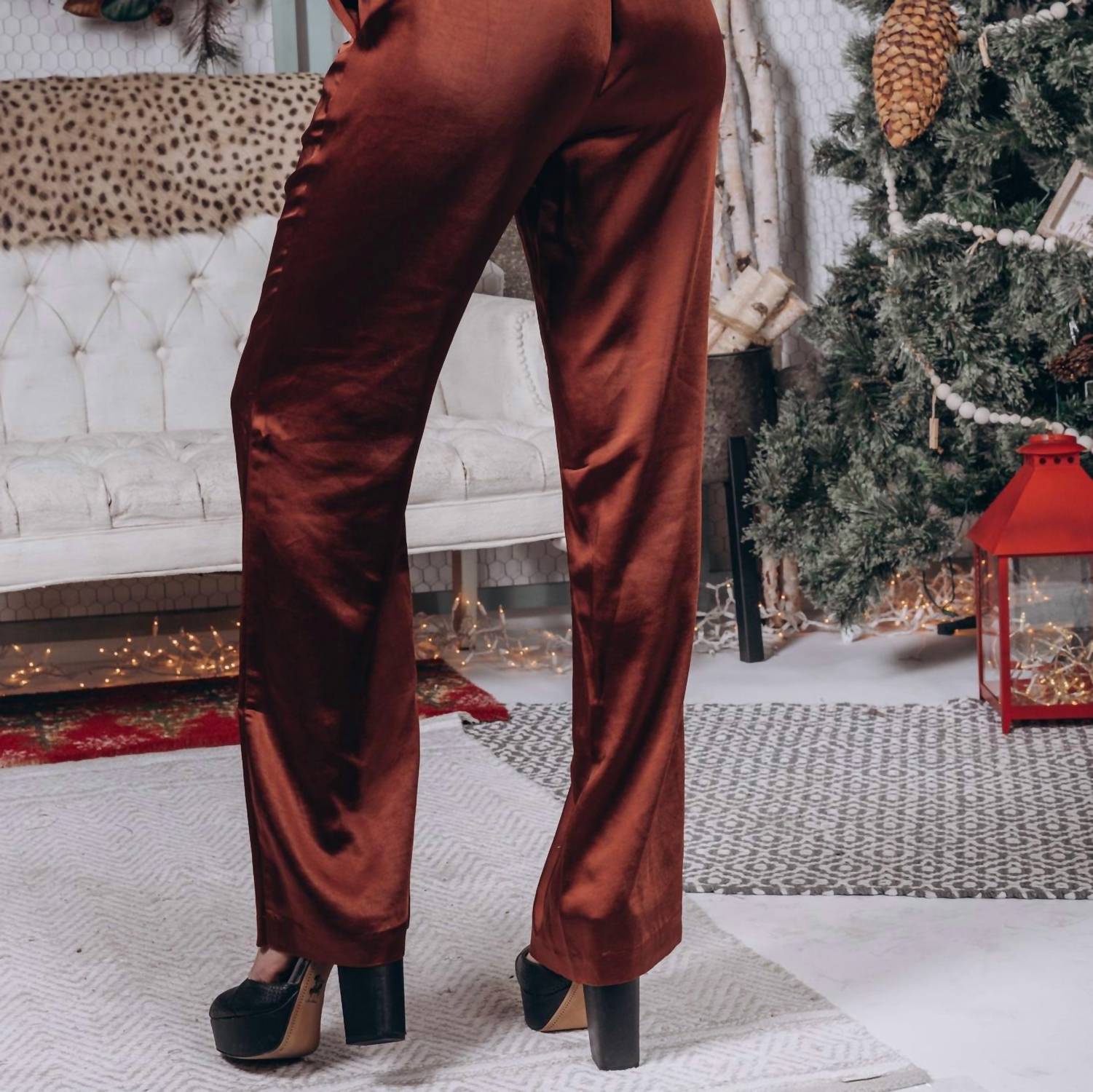 Skies Are Blue - DANI SATIN TROUSERS