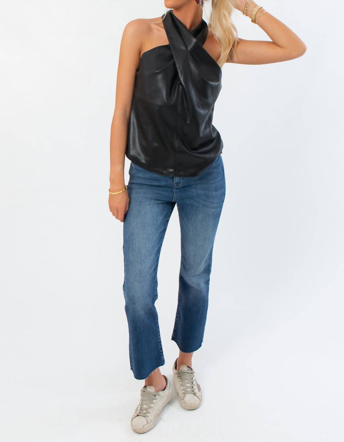 Cello - High Rise Crop Flare Jeans