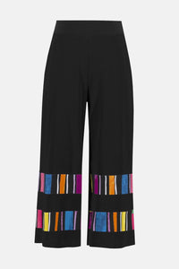 Joseph Ribkoff - Cropped Color Block Wide Leg Trouser