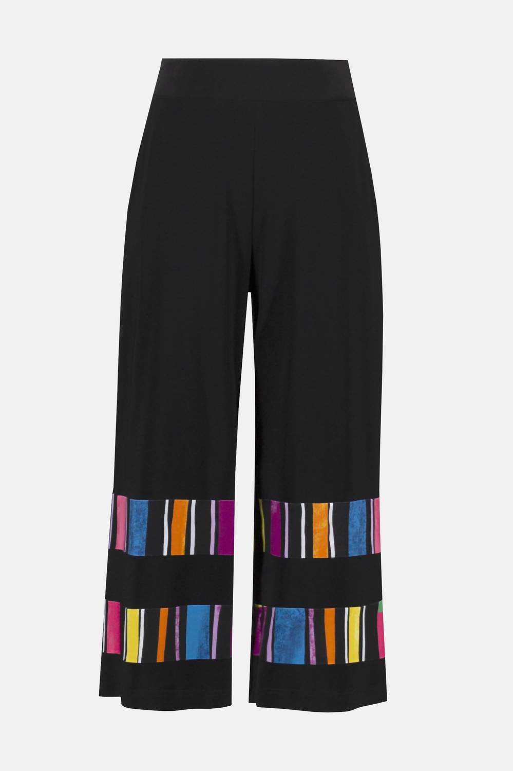 Joseph Ribkoff - Cropped Color Block Wide Leg Trouser