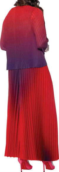 Divine Apparel Designs - Pleated Wide Leg Pant Set
