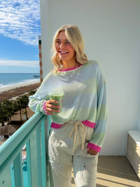 Wishlist - Cabana Stripe Lightweight Sweater