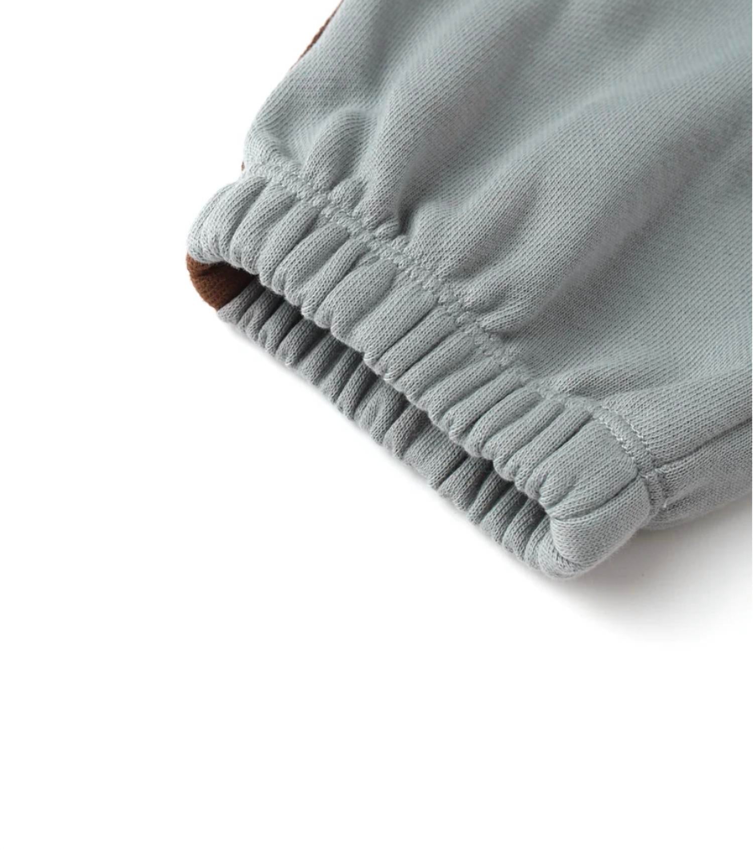 Rylee + Cru Boy's Relaxed Jogger in dusty blue - kids' joggers - detail view
