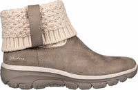 Skechers Women's Easy Going Cozy Weather Ankle Boots in taupe - women's shoe - detail view