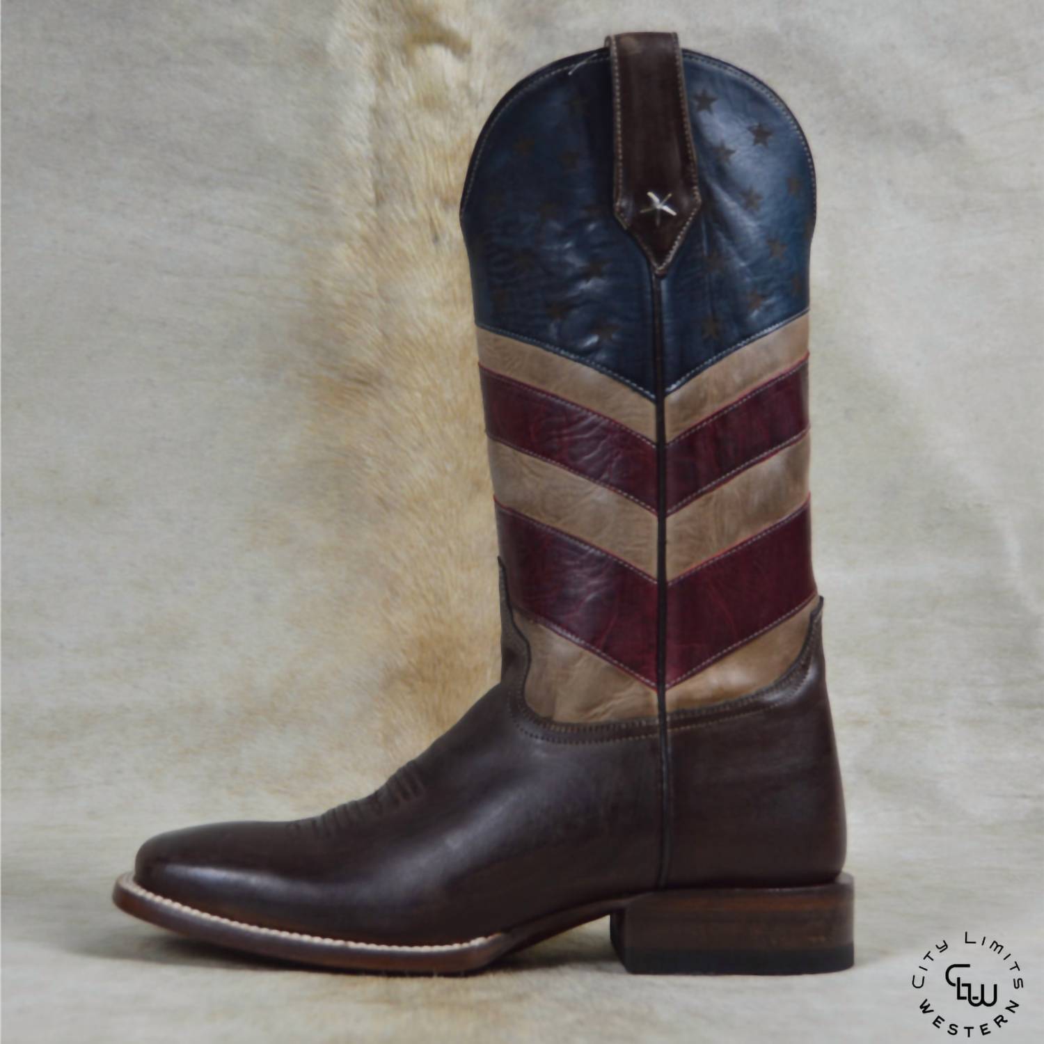 Null - Men's Old Glory Burnished American Flag Boots