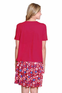 Multiples - Short Sleeve V- Neck Top