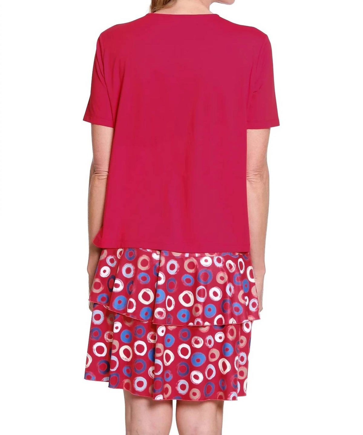 Multiples - Short Sleeve V- Neck Top