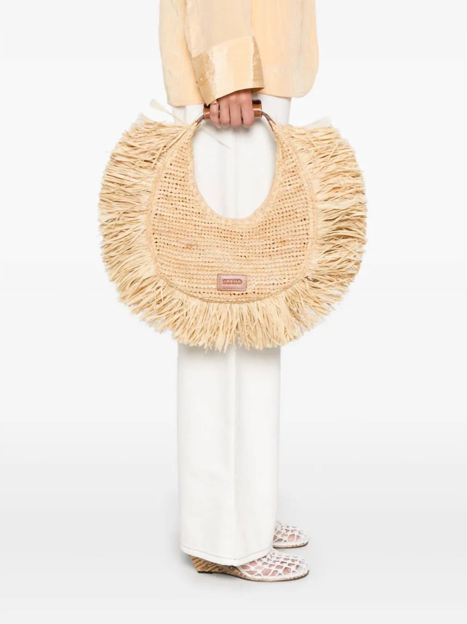 Staud - Women's Moon Raffia Tote Bag