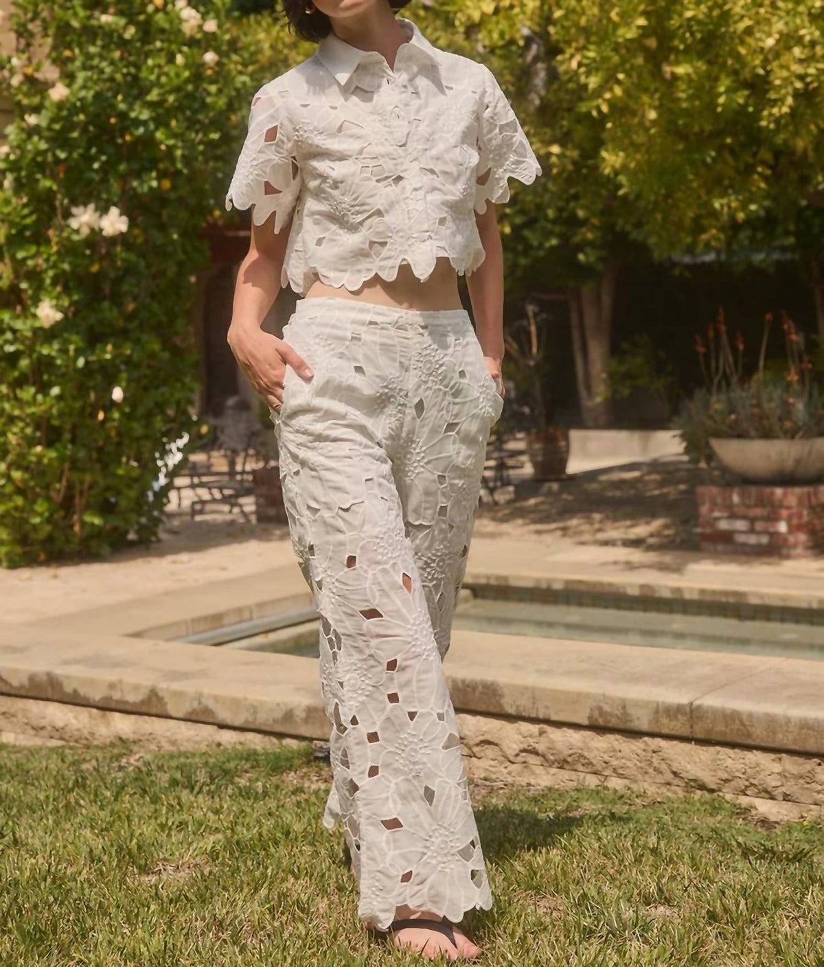 Lucy Paris - Women's Jane Eyelet Pants