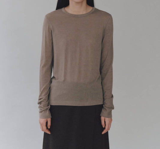 Mijeong Park - Wool Tencel Crew Neck Top
