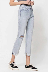 Vervet By Flying Monkey - Beverly Super High Rise Relaxed Straight Jeans