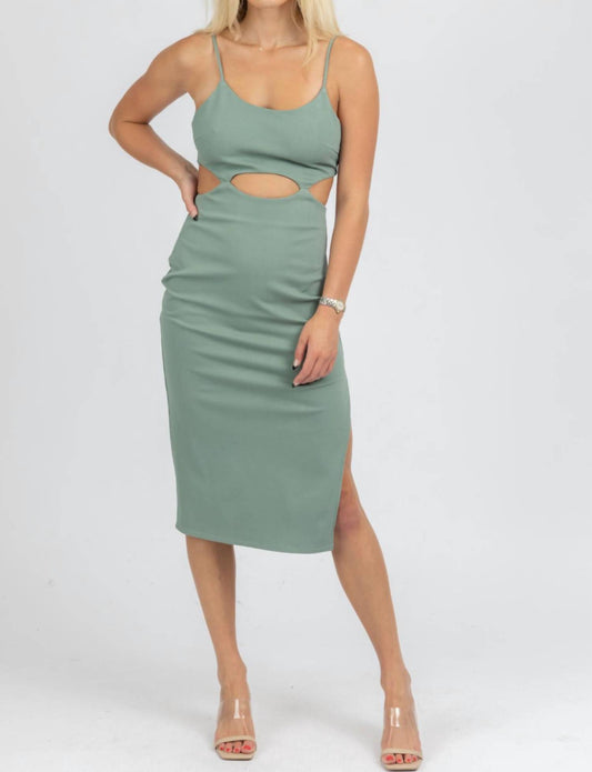 CUTOUT DETAIL MIDI DRESS