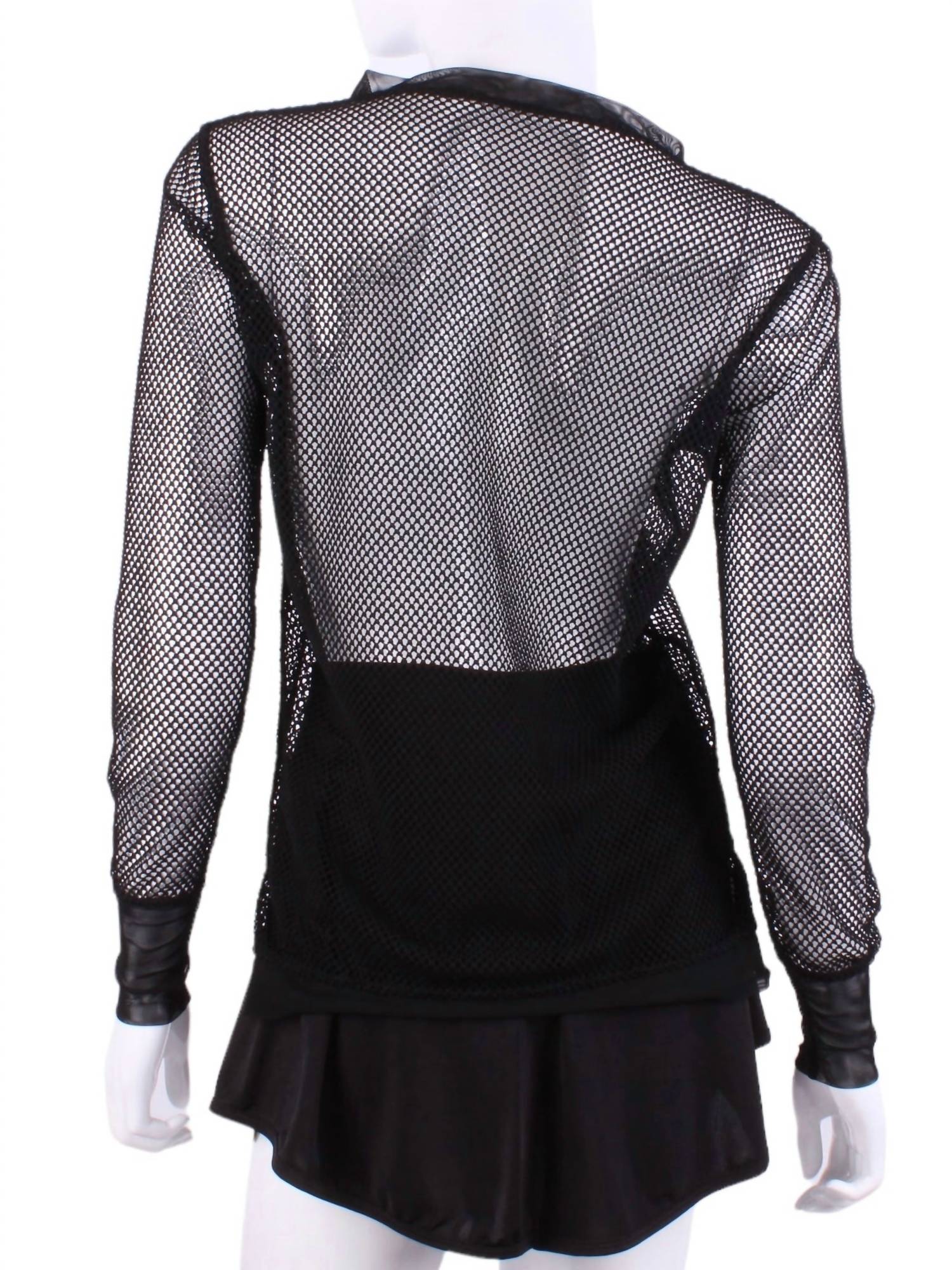 Love Love Tennis - Women's Fishnet Long Sleeve Very Vee Tee