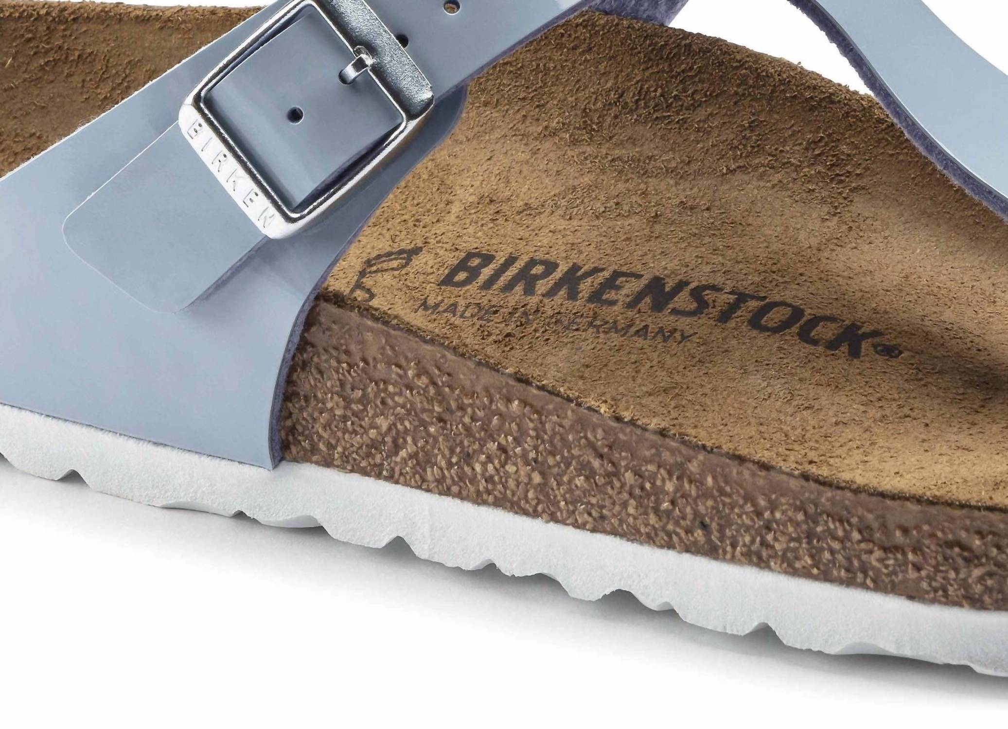 BIRKENSTOCK Women's Gizeh Patent Leather Sandals in dove blue - women's sandal - view 6