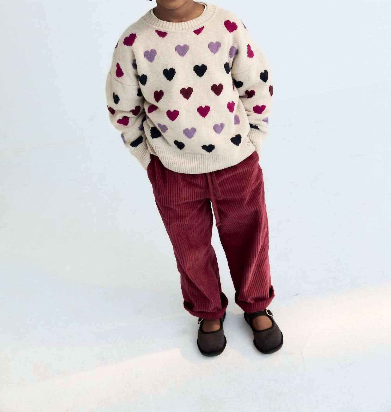 The New Society Cora Sweater in white - kids' sweater