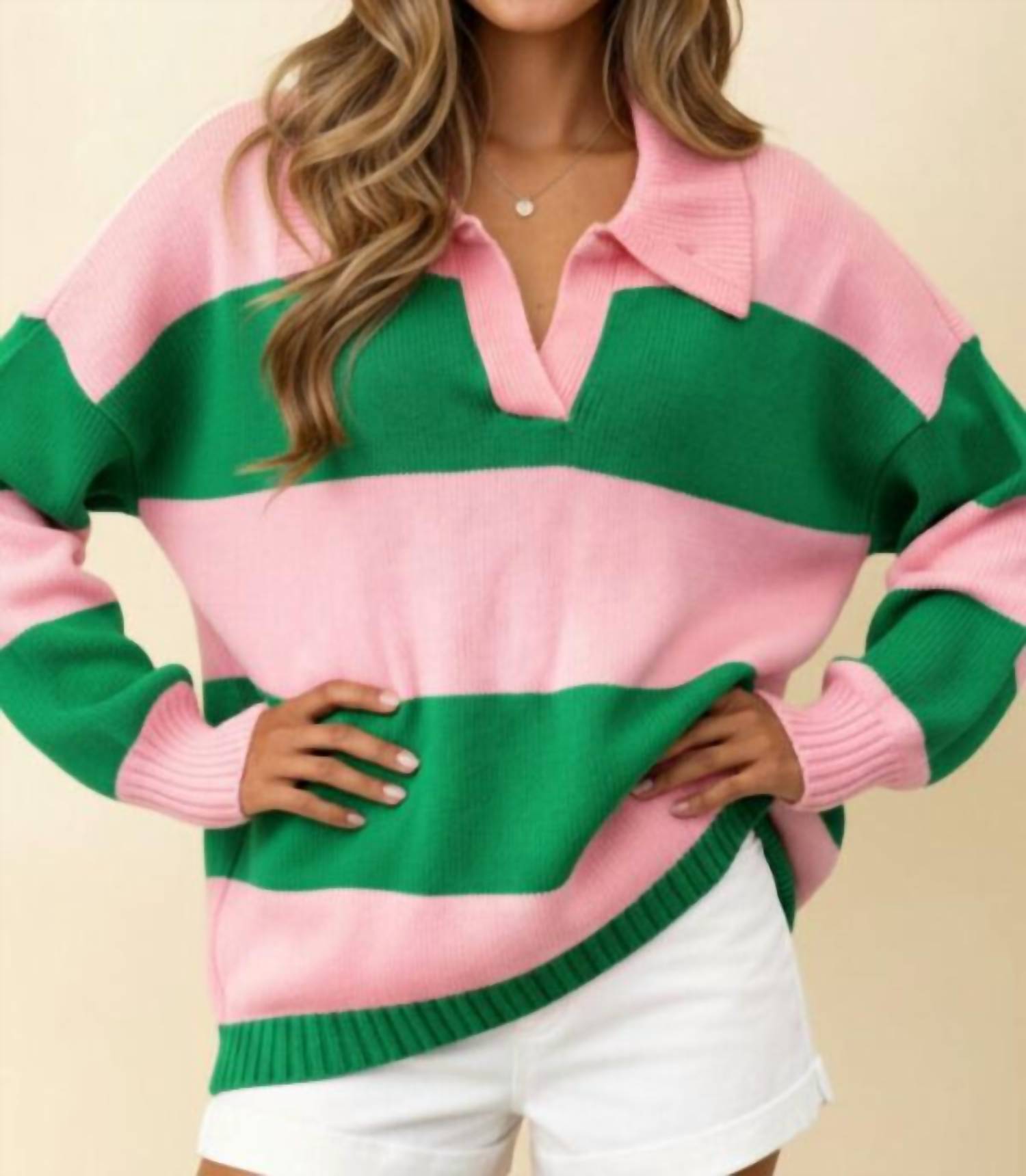 Haptics - Varsity Stripe Colorblock Sweater