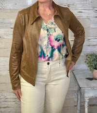 Grace And Lace - Lightweight Faux Leather Jacket