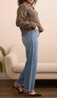 Tribal - Brooke Frayed Super Straight Jeans