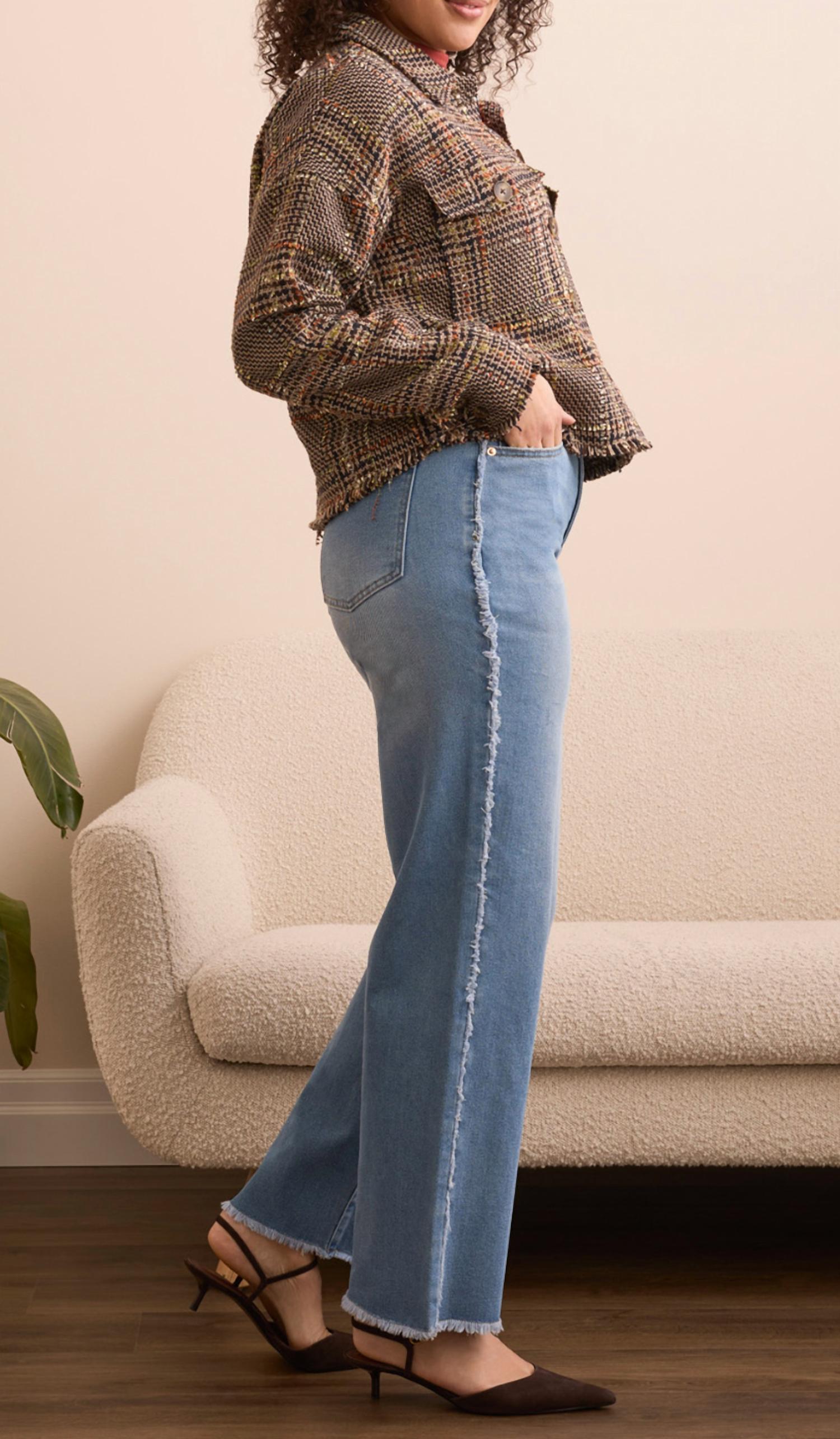 Tribal - Brooke Frayed Super Straight Jeans