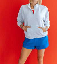 Vintage Havana - Cloud Fabric Quarter Zip Top