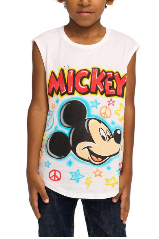 Chaser - Boy's Airbrush Mickey Mouse Jersey Tank Top