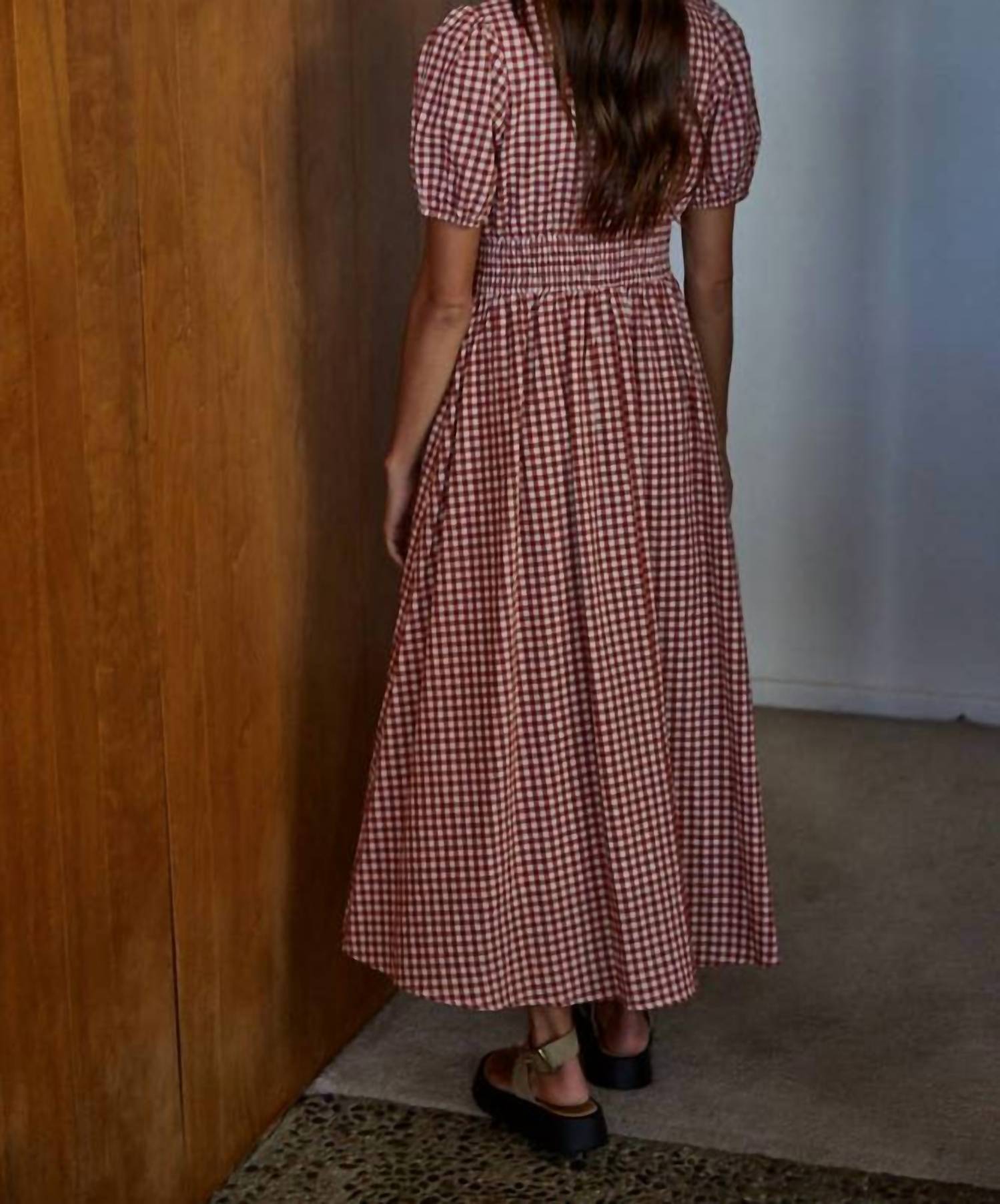 By Together - Gingham Print Button-down Dress