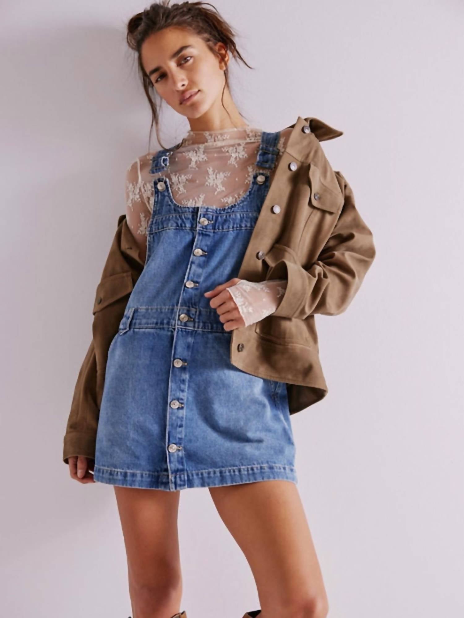 Free People - Edie Denim Skirtall