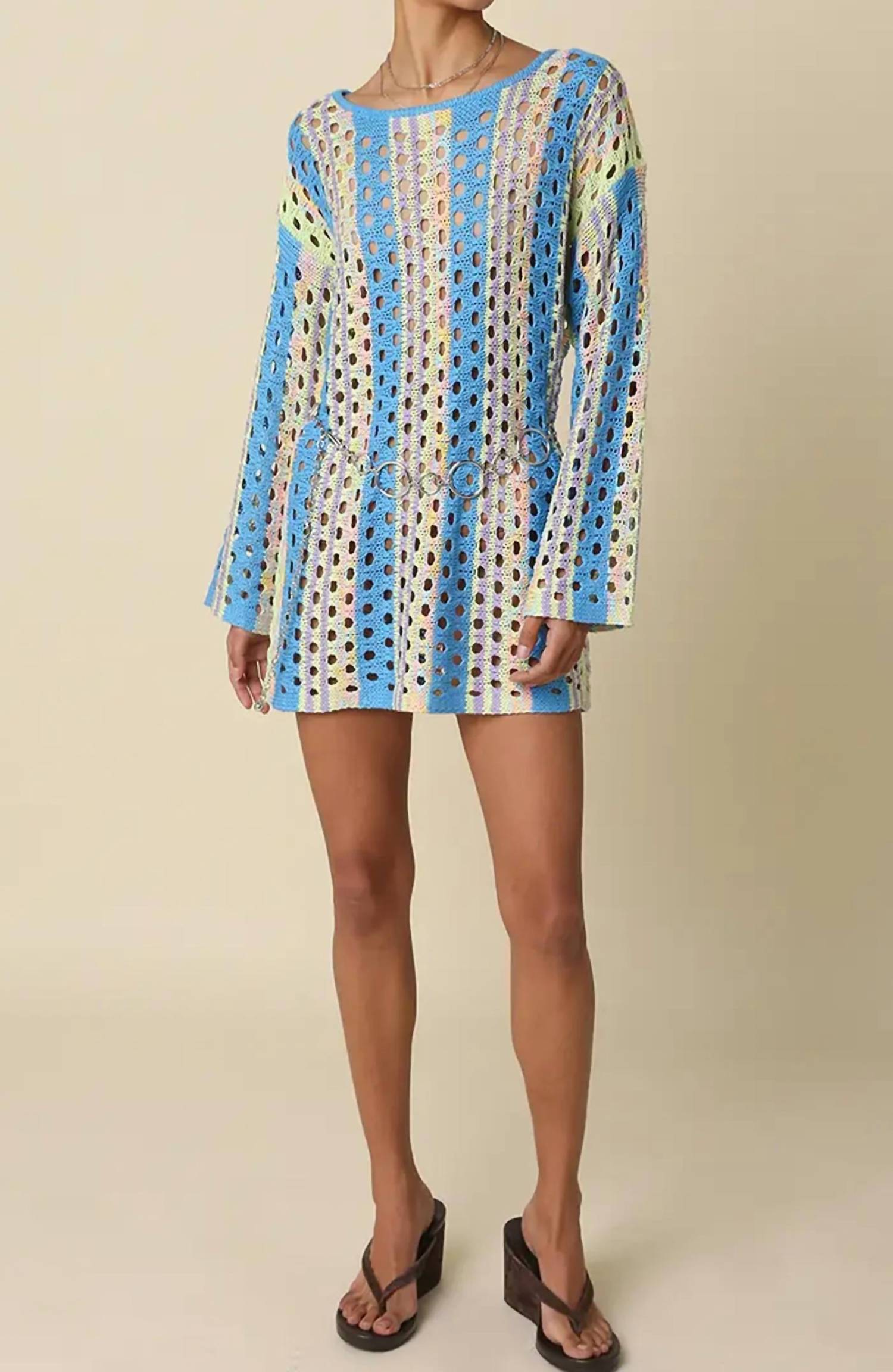 Olivaceous - Phoenix Long Sleeve Crochet Cover Up