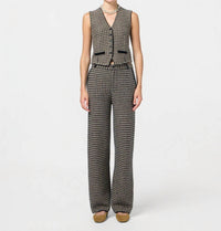 Guest In Residence - Houndstooth Tailored Cashmere Vest