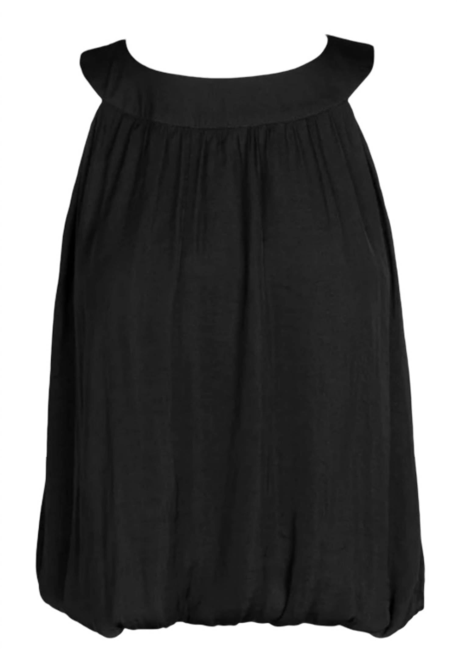 Naked Zebra - Women's Wide Round Neck Billowy Sleeveless Top