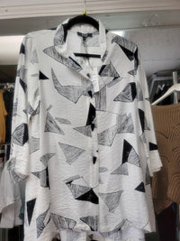 Lior - Women's Geometric Button Down Top