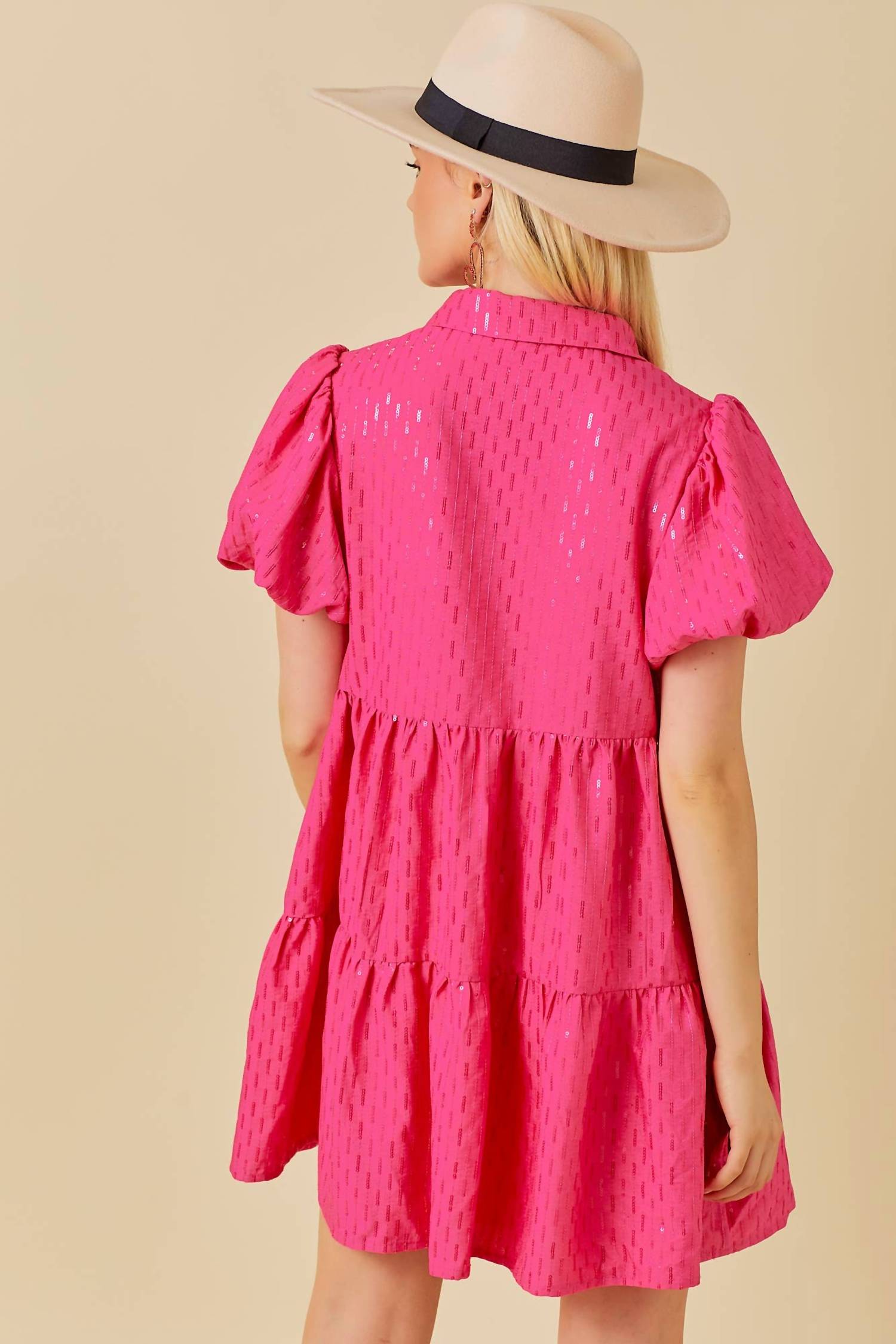 Main Strip - Sparkle Sequin Babydoll Dress