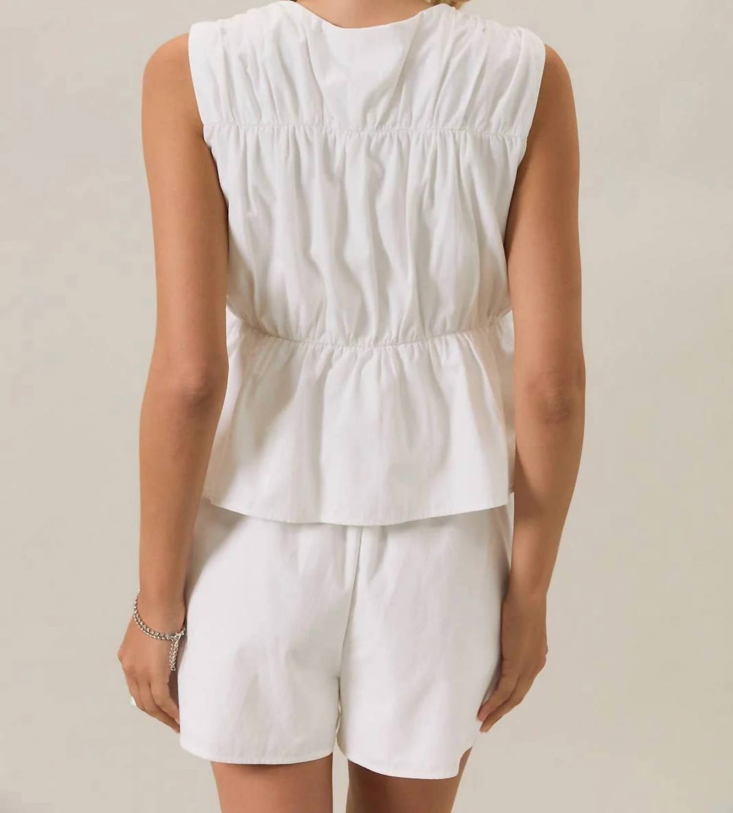 Sunday Edition - Front Tie Linen Top