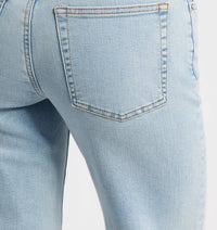Frame - Mellow Frayed Ankle Straight Leg Jeans