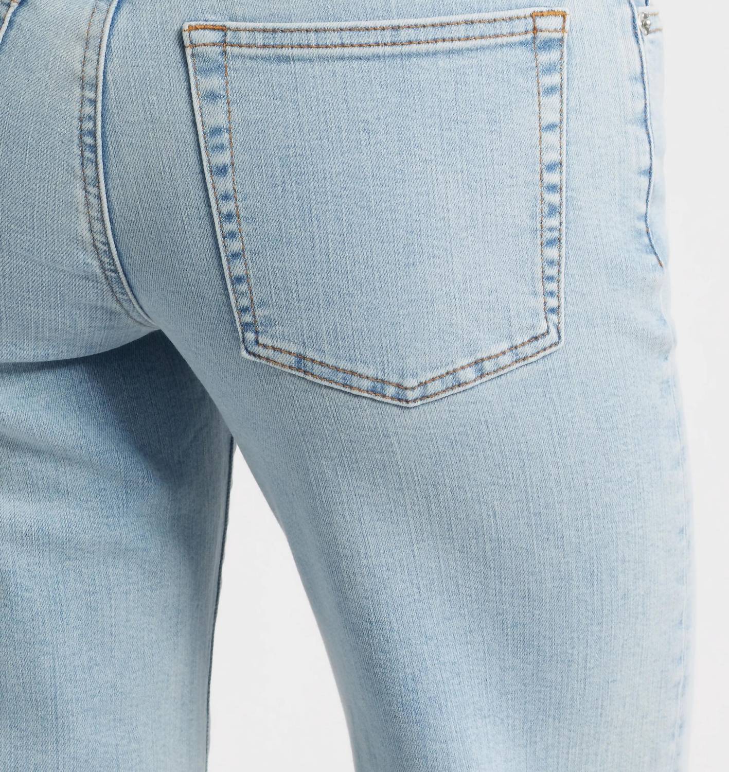 Frame - Mellow Frayed Ankle Straight Leg Jeans