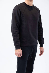 Frame - Long Sleeve Raw Edge Service Crewneck Top