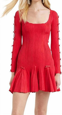 LoveShackFancy Seychelle Dress in candy apple - women's dress